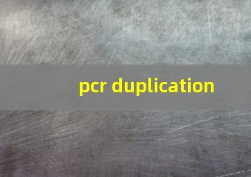 pcr duplication